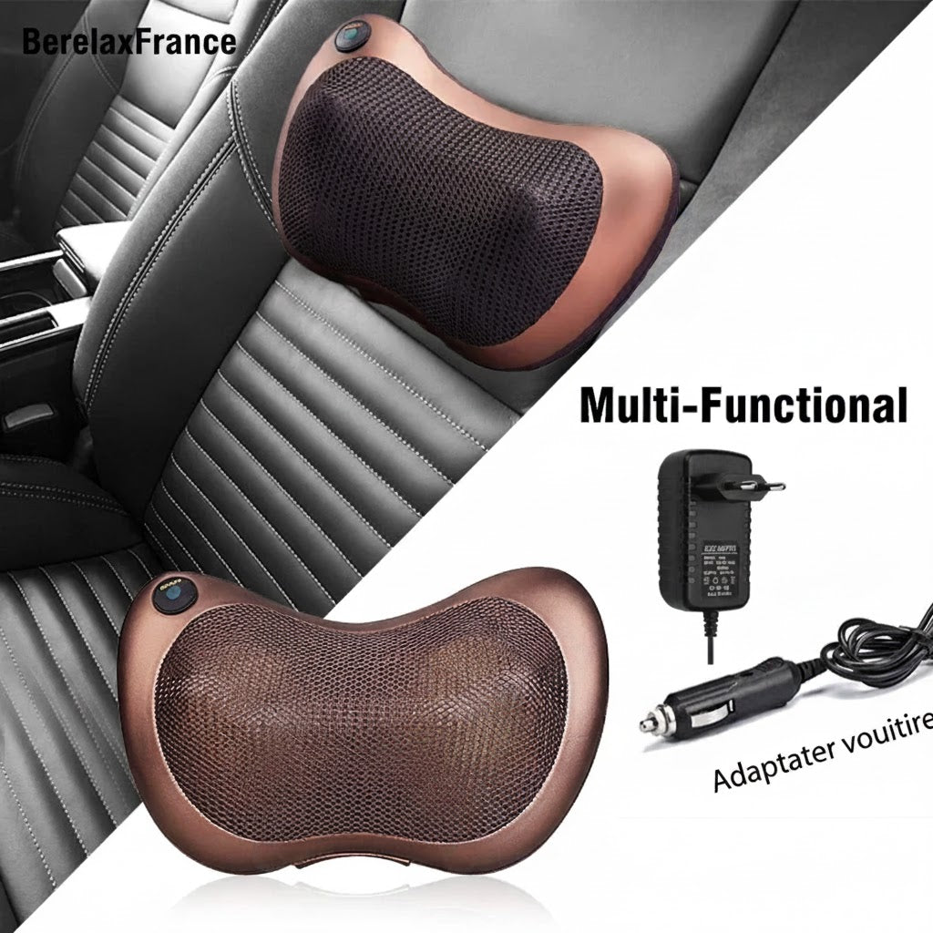 Châle de Massage Cervical Chauffant – Shiatsu 3D pour Cou, Épaules, Dos et Trapèzes