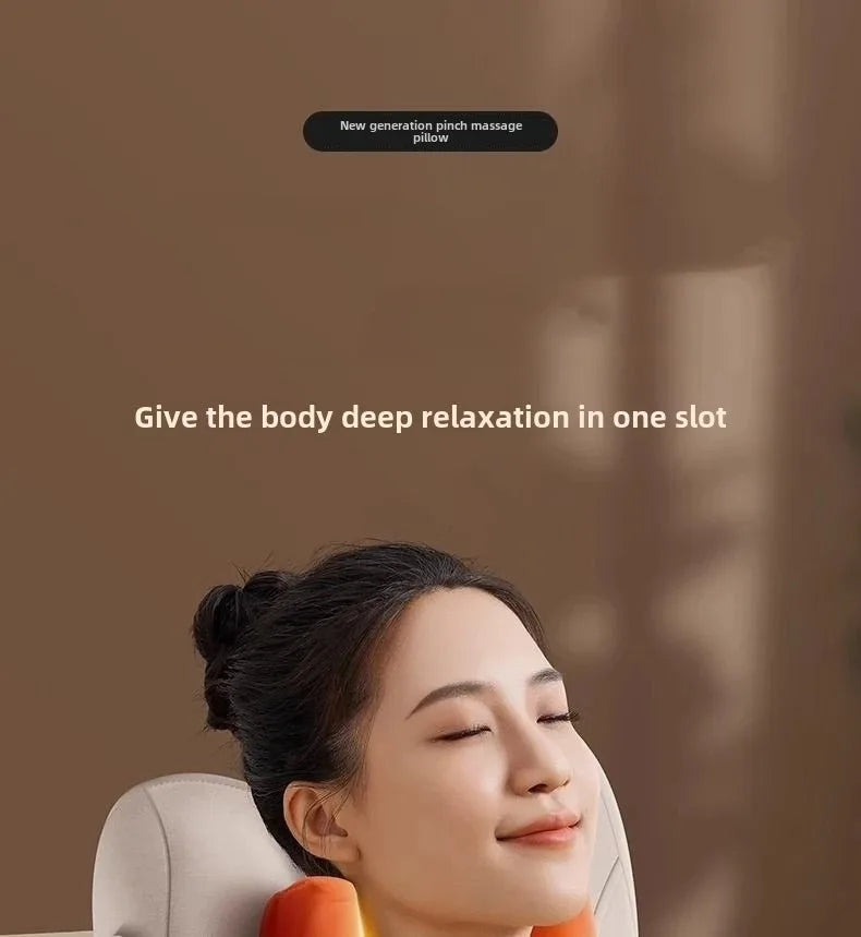 Oreiller de Massage Électrique Chauffant JAIYORL – Shiatsu Sans Fil pour Cou, Trapèzes, Dos, Taille et Jambes