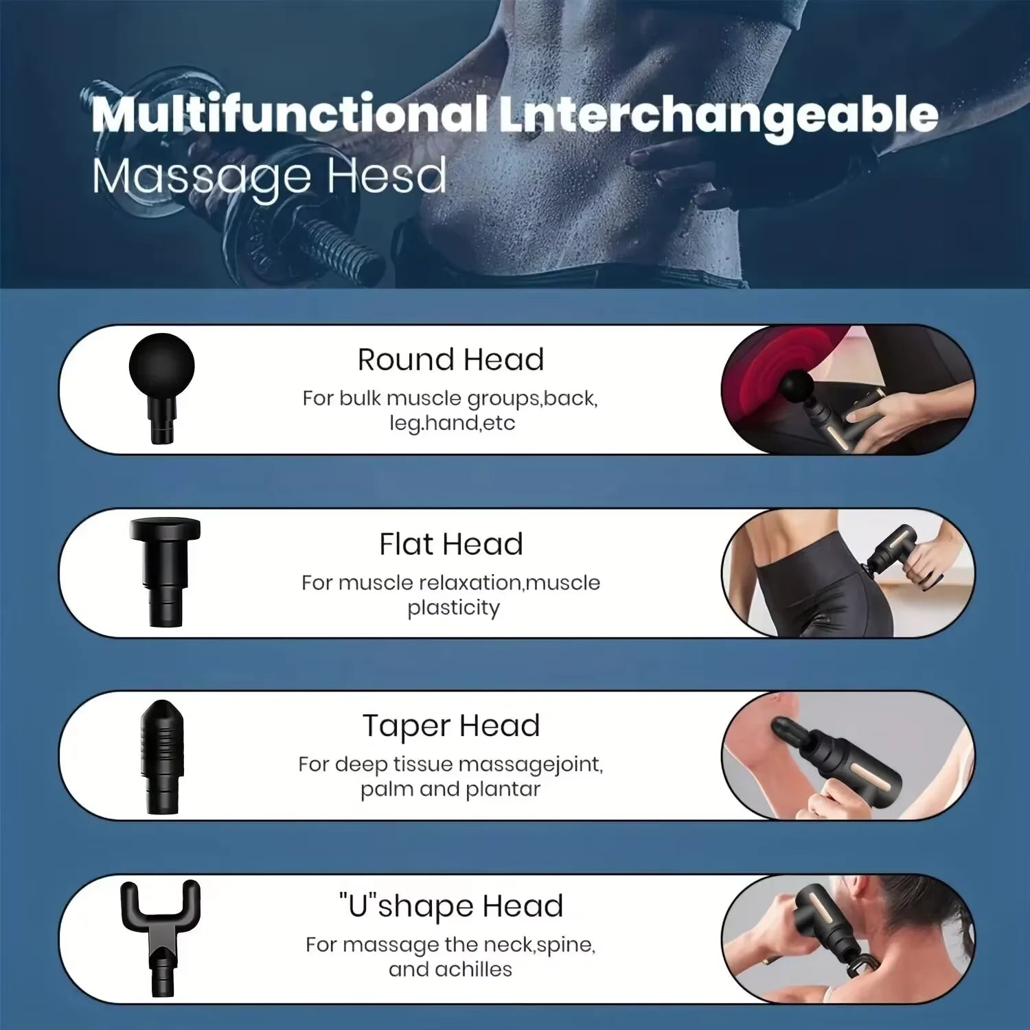 Pistolet de Massage Musculaire Électrique Option 20 vitesses - BeRelaxFance