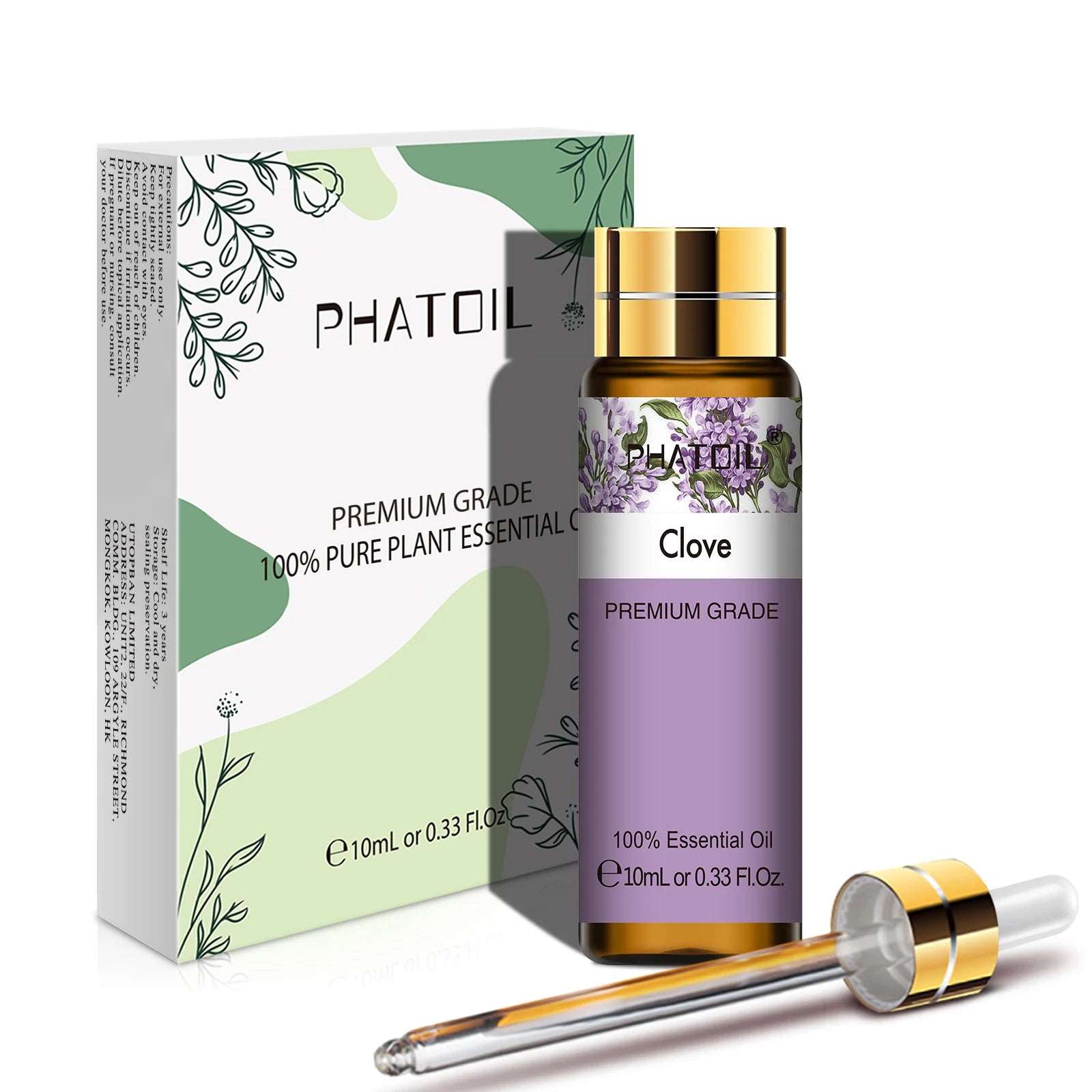 PHATOIL Huiles Essentielles 10ml – Rose, Vanille, Néroli, Menthe Verte | Huile Naturelle Pure pour Diffuseur, Massage, Bougies et Soins