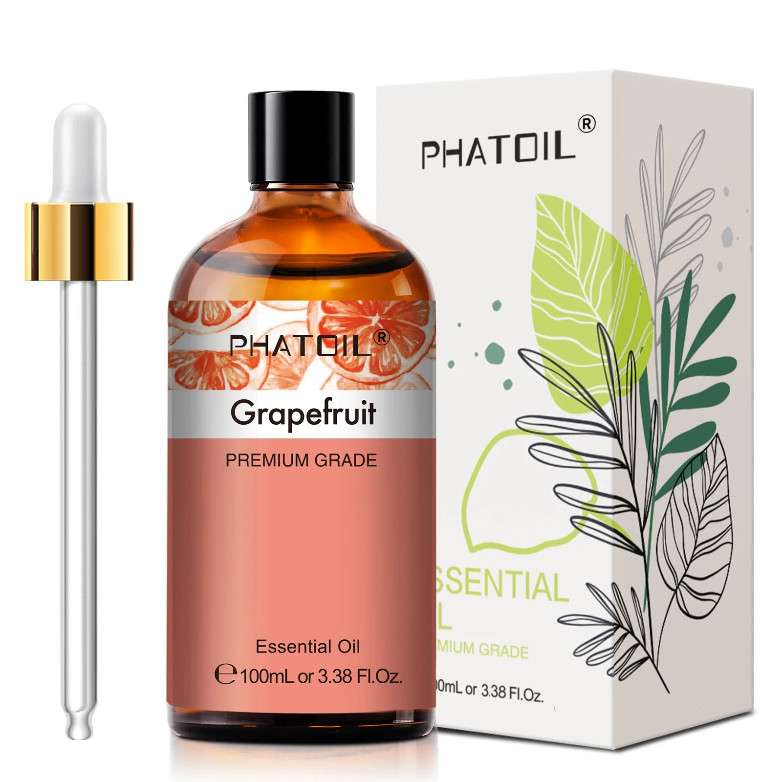 PHATOIL Huiles Essentielles 100ml – Lavande, Jasmin, Vanille, Eucalyptus | Huile Naturelle Pure pour Diffuseur, Bougie, Massage et Relaxation