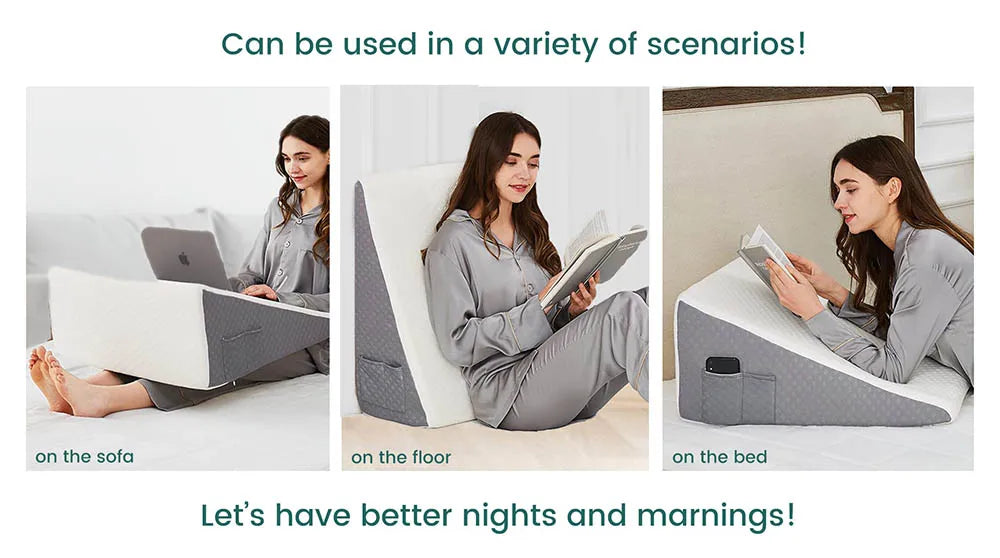 Oreiller Cale de Lit Mémoire de Forme – Anti Reflux & Sommeil Réparateur