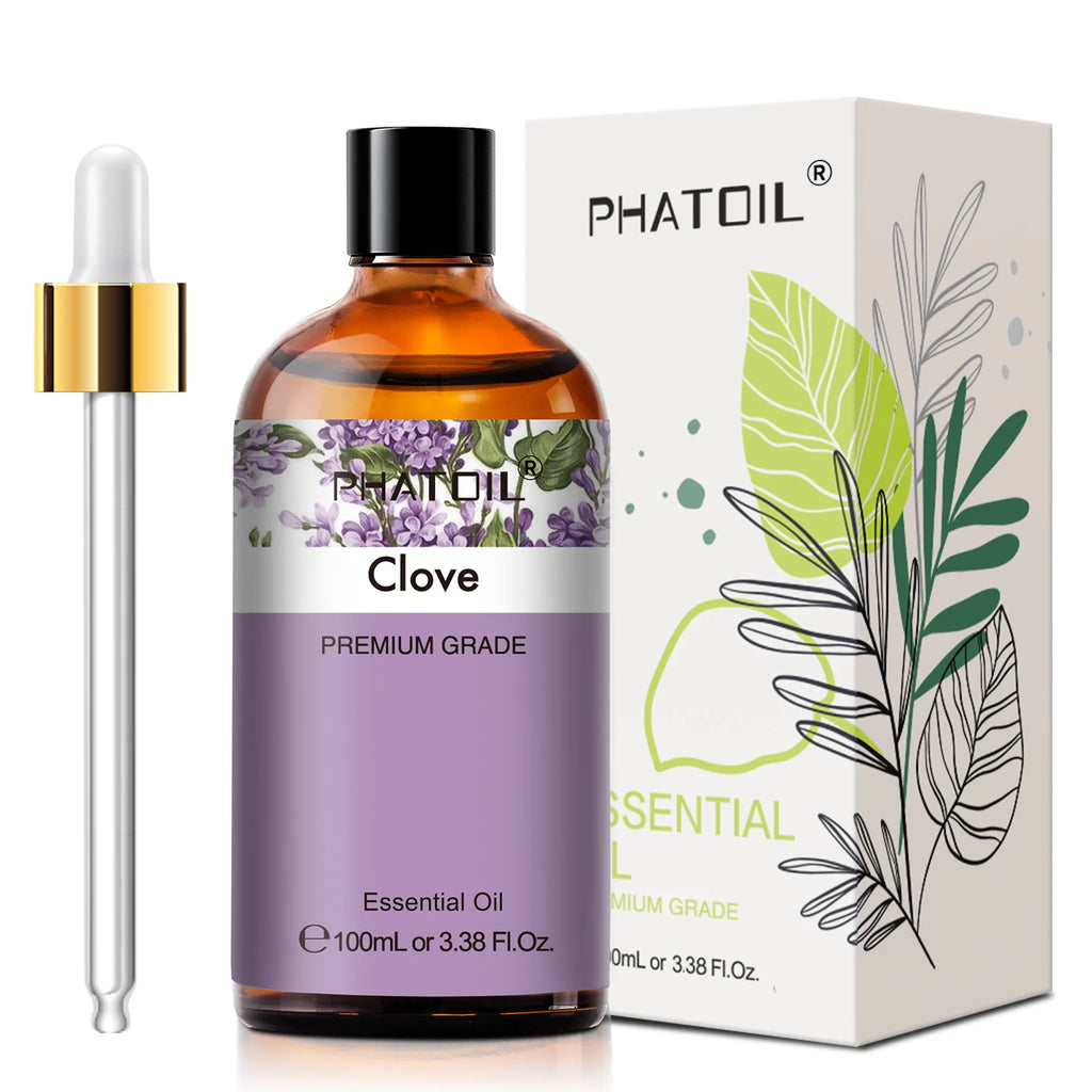 PHATOIL Huiles Essentielles 100ml – Lavande, Jasmin, Vanille, Eucalyptus | Huile Naturelle Pure pour Diffuseur, Bougie, Massage et Relaxation