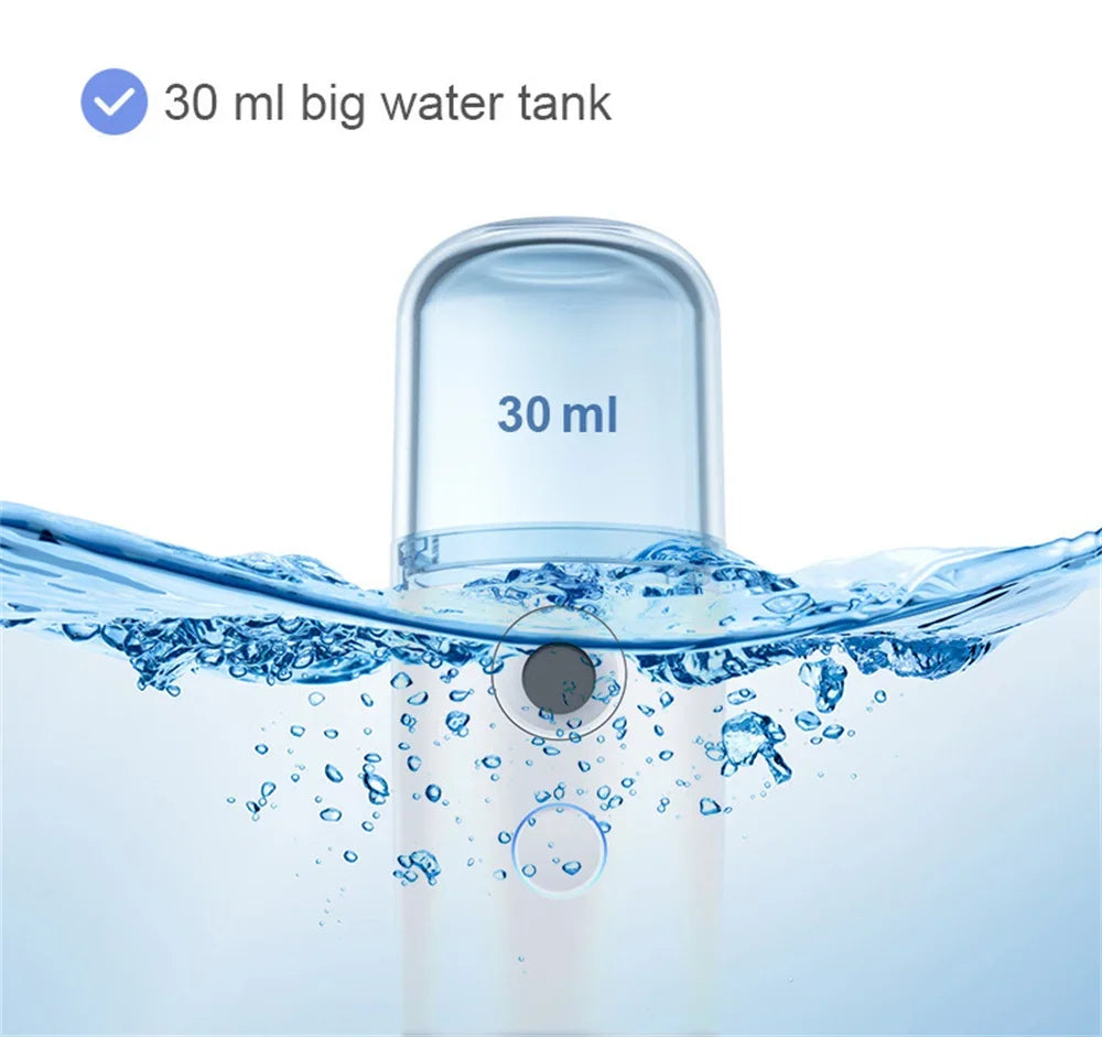 Nano Facial Hydrator Sprayer – Mini Rechargeable Face Steamer & Humidifier pour Soins de Peau & Beauté