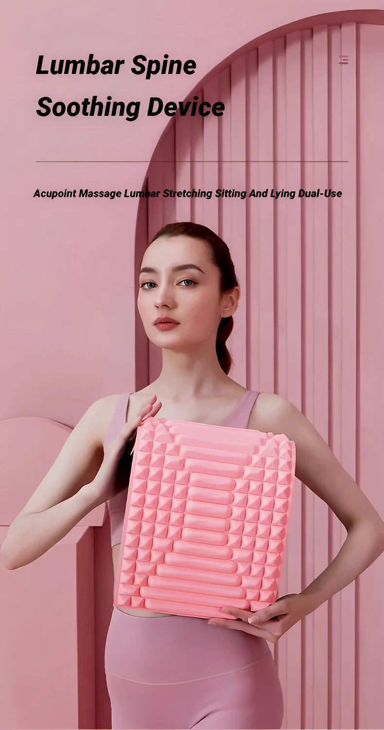Oreiller d’Étirement Dorsal – Coussin de Soutien Cervical & Lombaire avec Massage pour Sciatique, Hernie Discale & Douleur du Dos