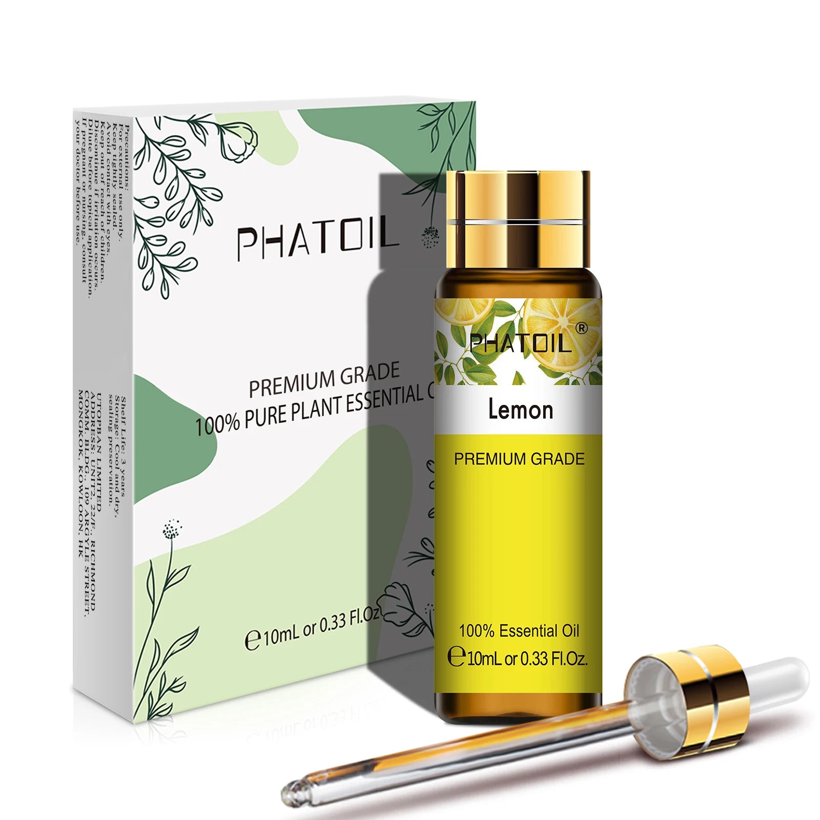 PHATOIL Huiles Essentielles 10ml – Rose, Vanille, Néroli, Menthe Verte | Huile Naturelle Pure pour Diffuseur, Massage, Bougies et Soins