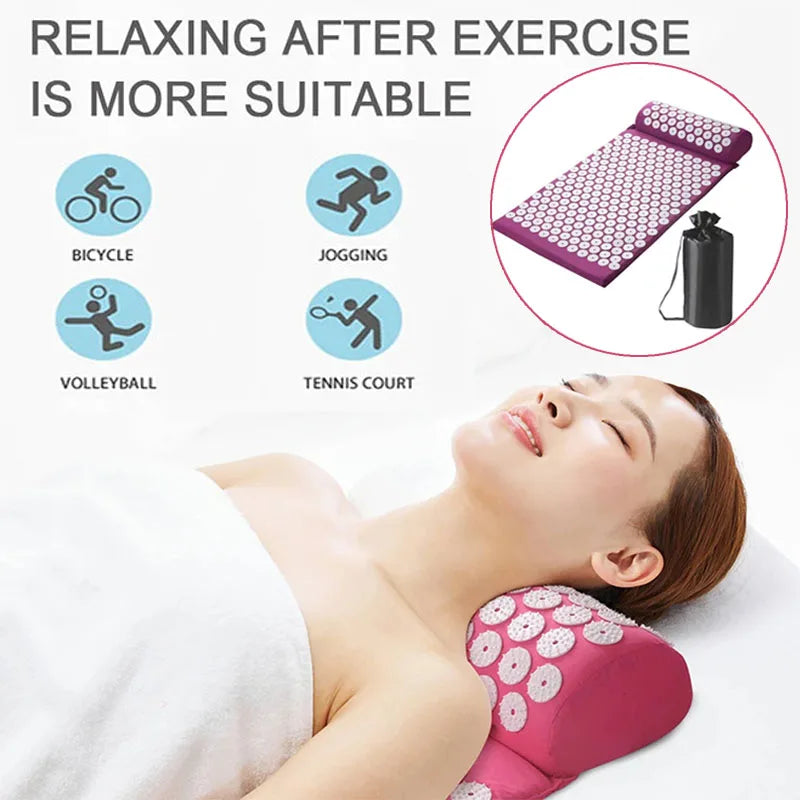Tapis d’Acupression avec Coussin | Soulage Stress & Douleurs - BeRelaxFance