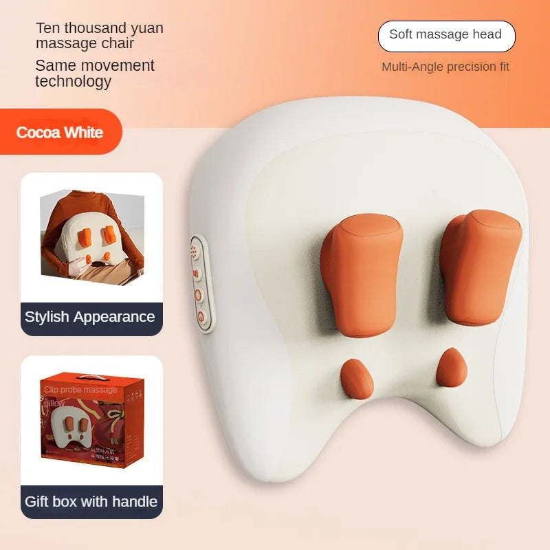 Oreiller de Massage Électrique Chauffant JAIYORL – Shiatsu Sans Fil pour Cou, Trapèzes, Dos, Taille et Jambes