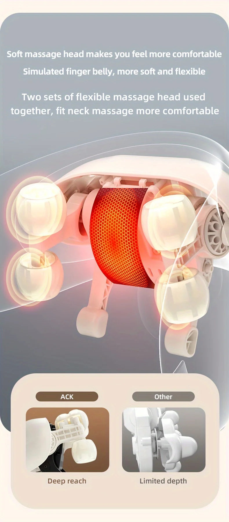Écharpe de Massage Chauffante Électrique – Shiatsu Pétrissant pour Cou, Épaules, Dos et Trapèze