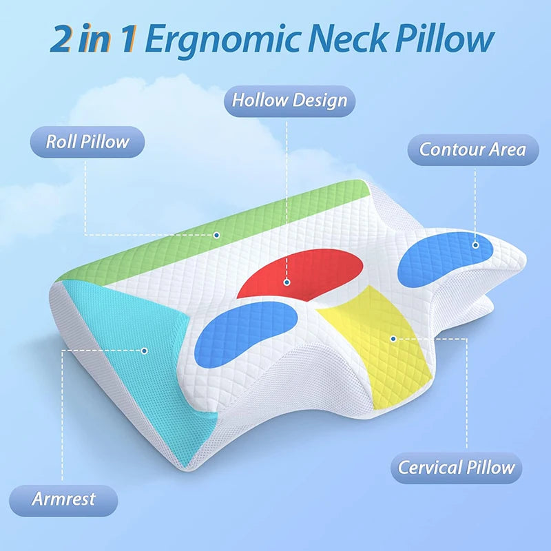 Oreiller cervical en mousse à mémoire de forme de Contour