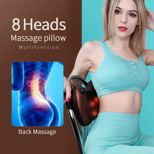 Châle de Massage Cervical Chauffant – Shiatsu 3D pour Cou, Épaules, Dos et Trapèzes