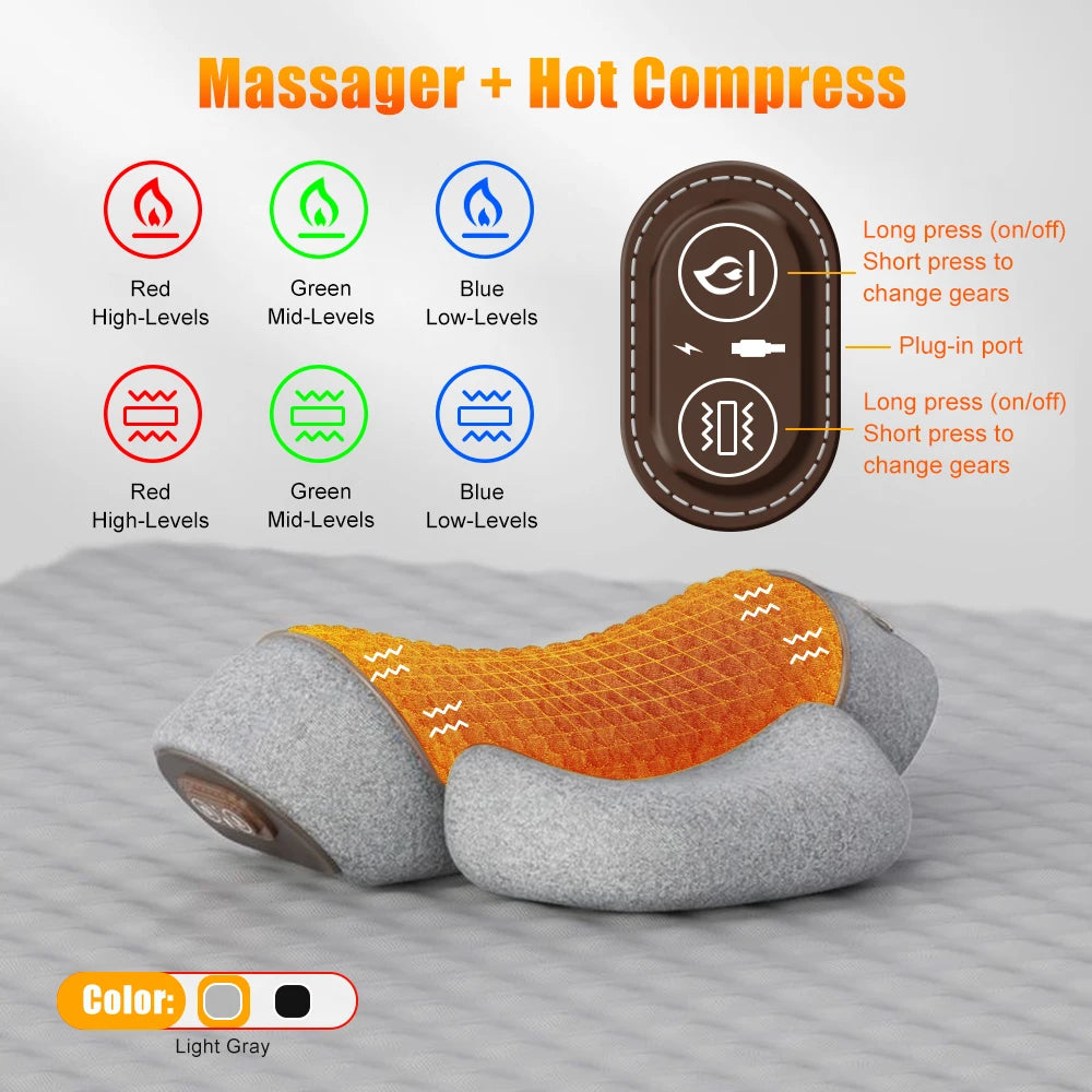 Oreiller de Cou Massant Électrique – In Fresh Plus | Soulagement Cervical & Détente - BeRelaxFance