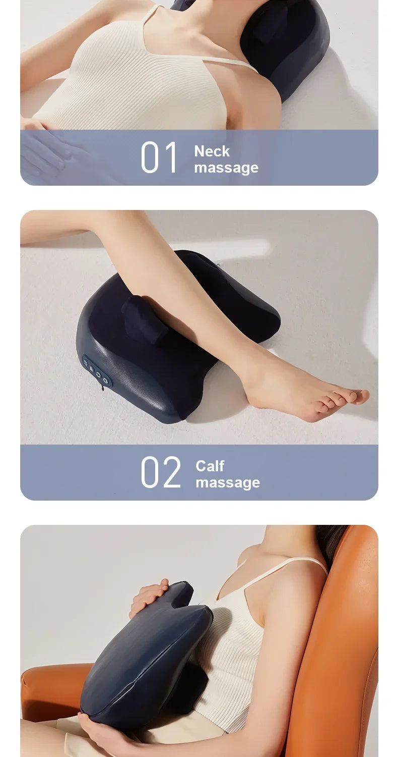 Oreiller de Massage Électrique Chauffant JAIYORL – Shiatsu Sans Fil pour Cou, Trapèzes, Dos, Taille et Jambes