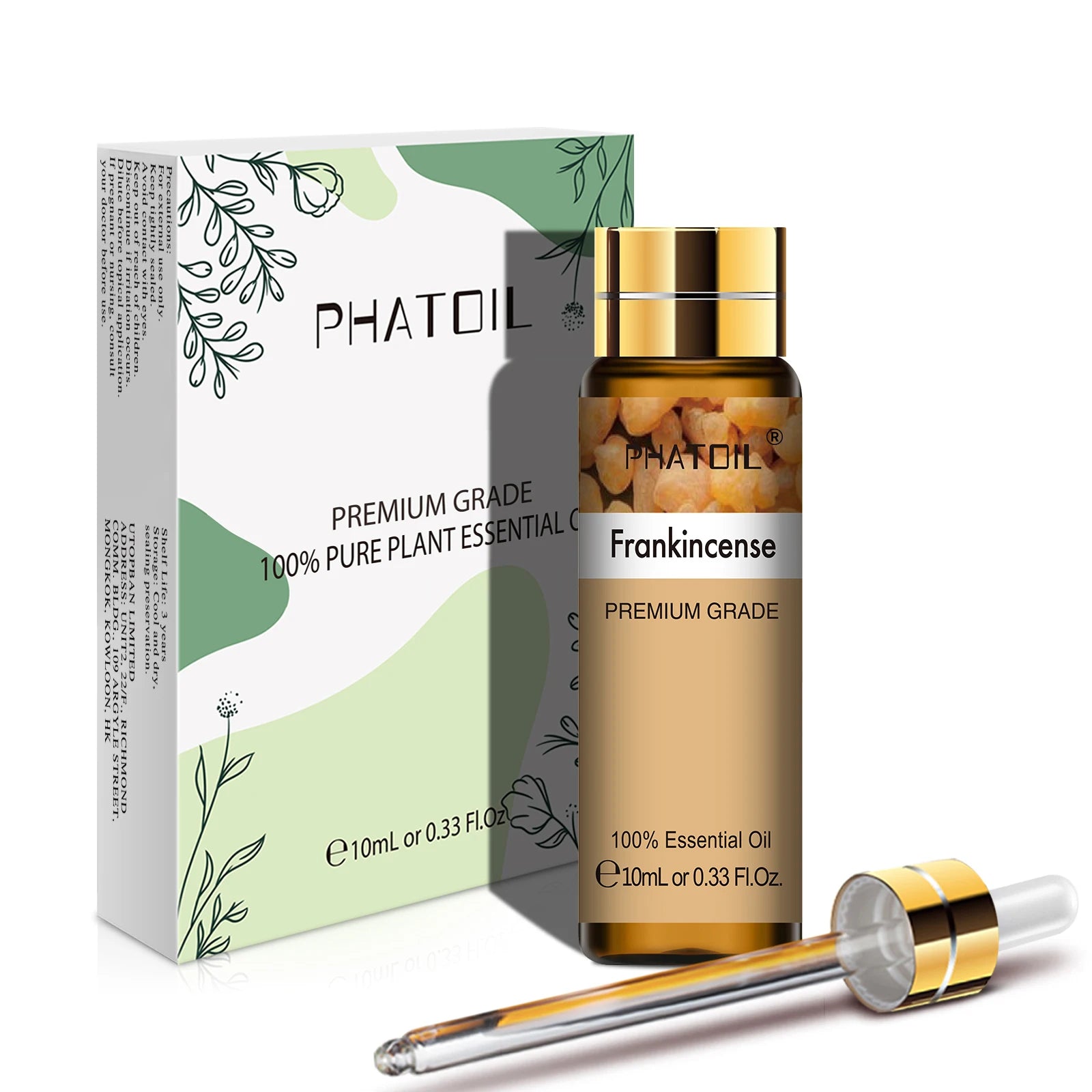 PHATOIL Huiles Essentielles 10ml – Rose, Vanille, Néroli, Menthe Verte | Huile Naturelle Pure pour Diffuseur, Massage, Bougies et Soins