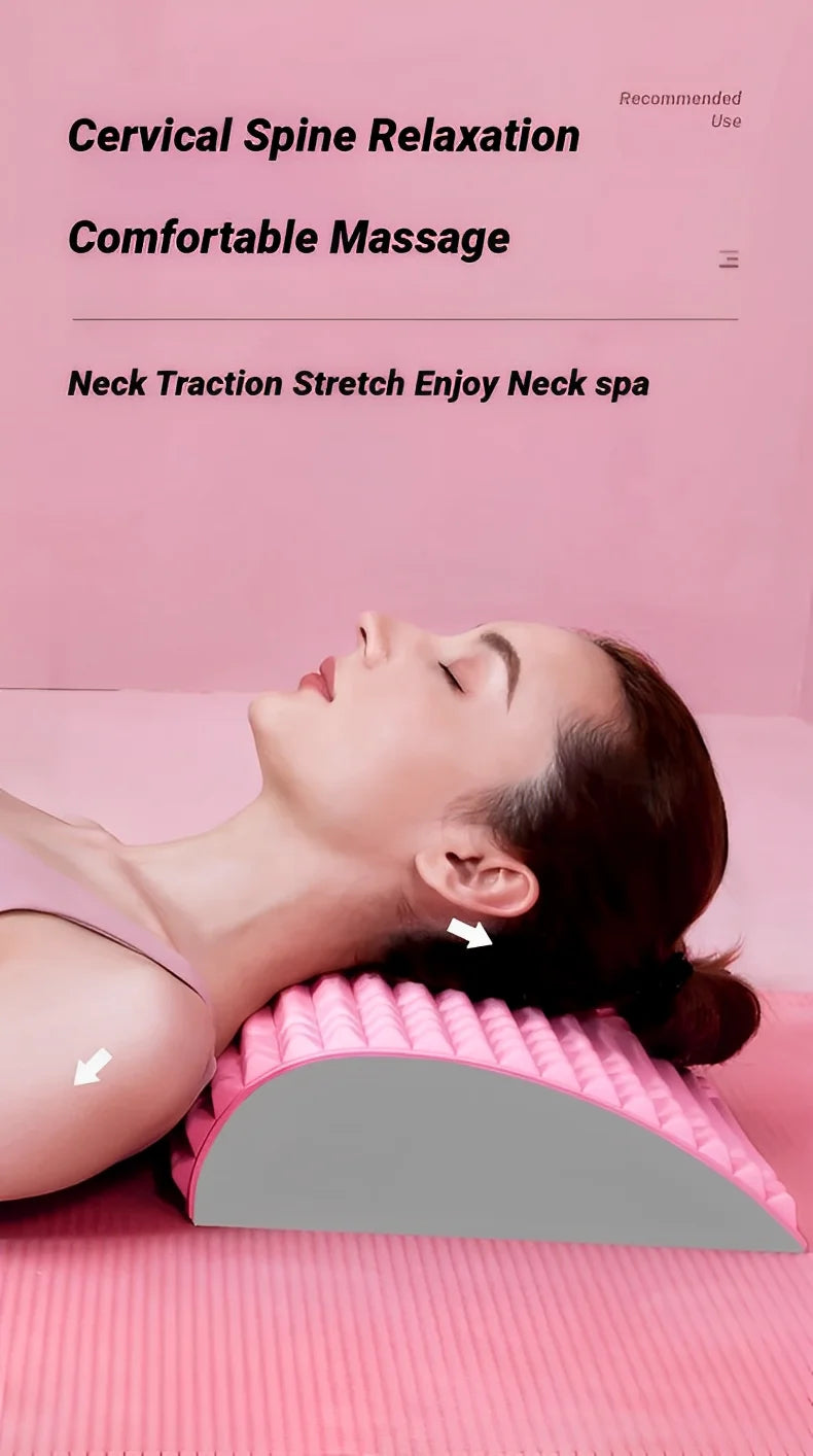 Oreiller d’Étirement Dorsal – Coussin de Soutien Cervical & Lombaire avec Massage pour Sciatique, Hernie Discale & Douleur du Dos