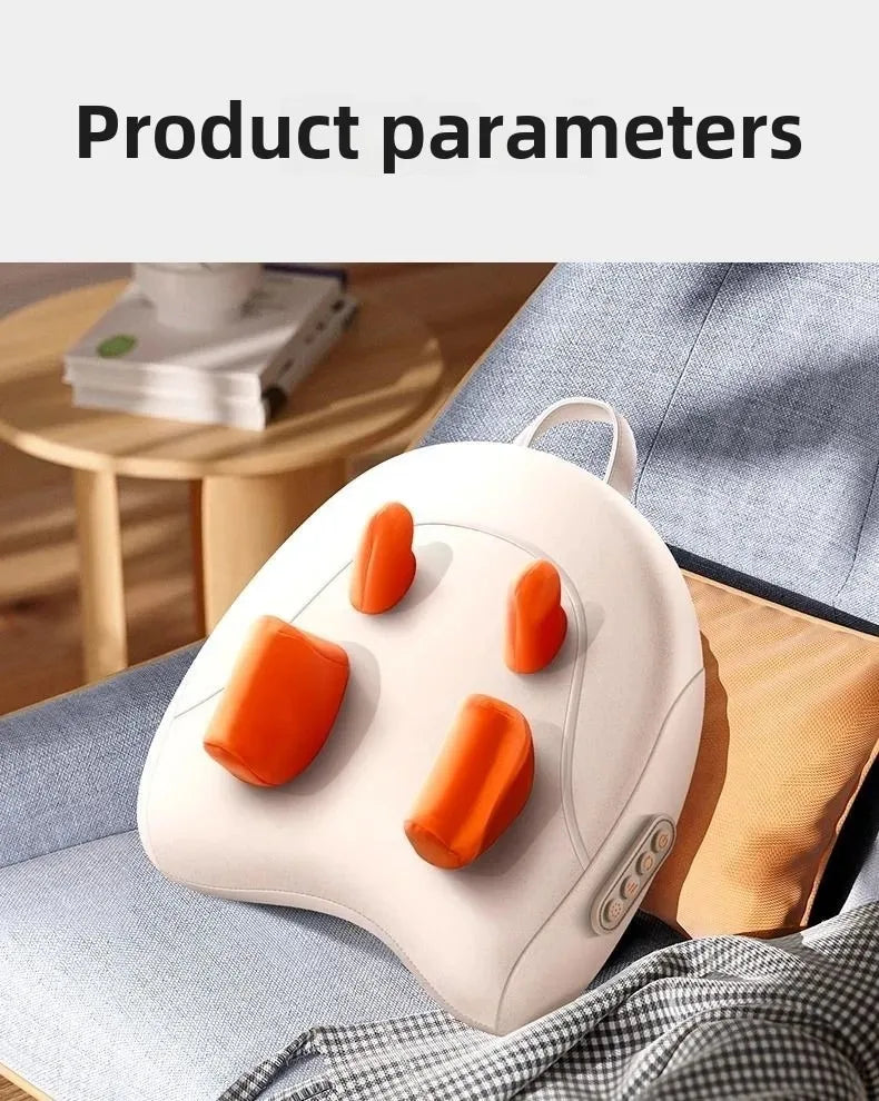 Oreiller de Massage Électrique Chauffant JAIYORL – Shiatsu Sans Fil pour Cou, Trapèzes, Dos, Taille et Jambes