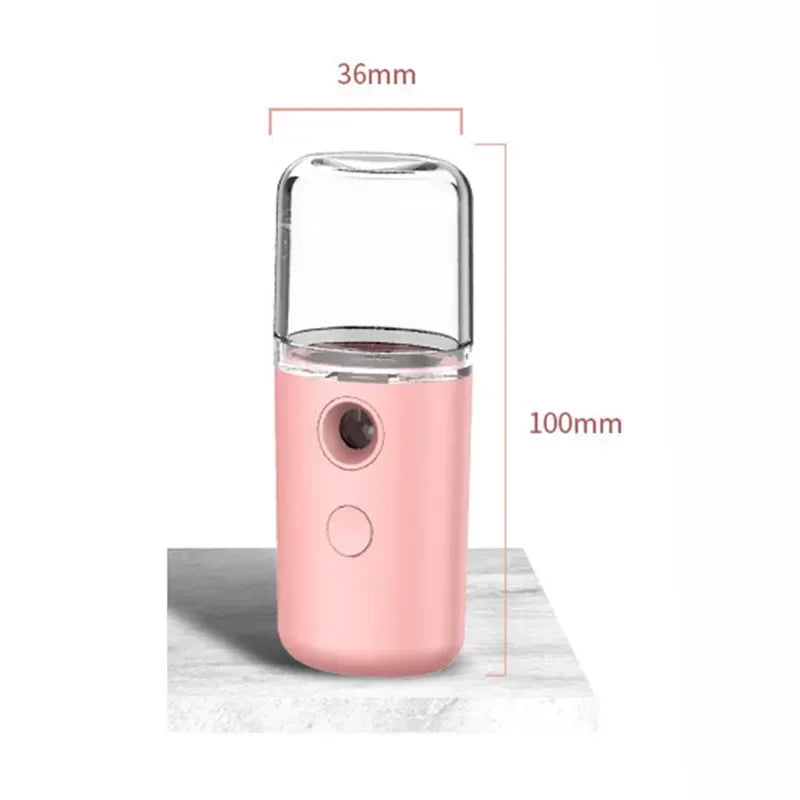 Nano Facial Hydrator Sprayer – Mini Rechargeable Face Steamer & Humidifier pour Soins de Peau & Beauté