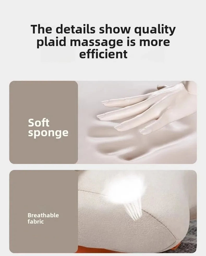 Oreiller de Massage Électrique Chauffant JAIYORL – Shiatsu Sans Fil pour Cou, Trapèzes, Dos, Taille et Jambes