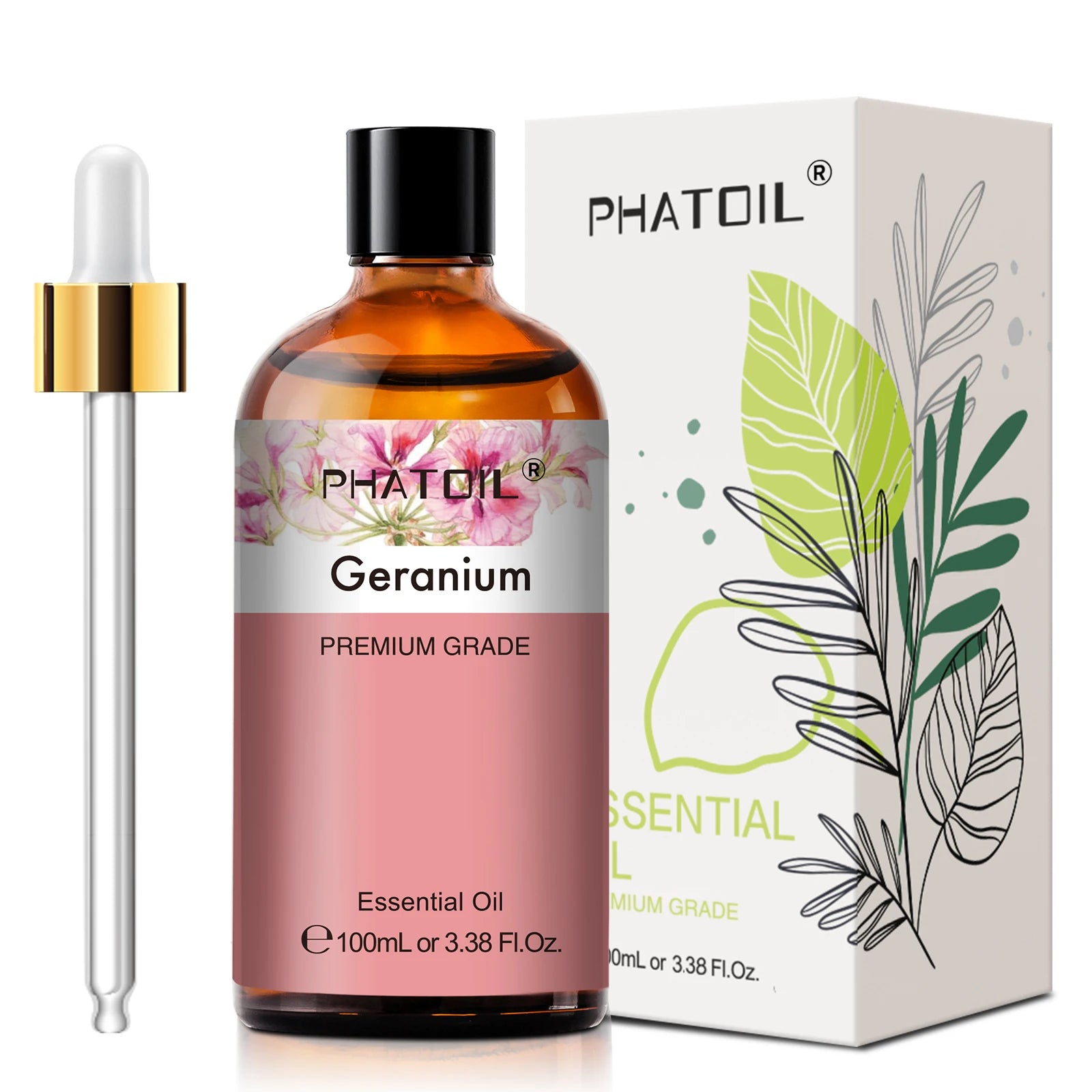 PHATOIL Huiles Essentielles 100ml – Lavande, Jasmin, Vanille, Eucalyptus | Huile Naturelle Pure pour Diffuseur, Bougie, Massage et Relaxation
