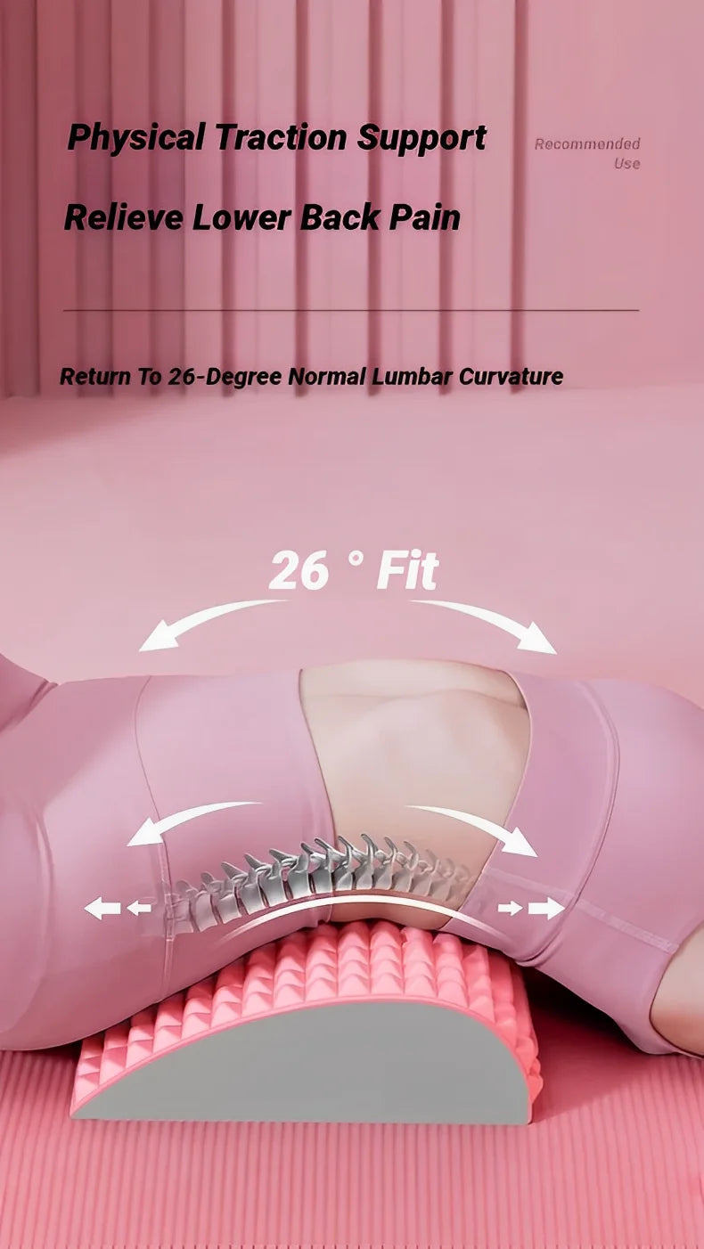 Oreiller d’Étirement Dorsal – Coussin de Soutien Cervical & Lombaire avec Massage pour Sciatique, Hernie Discale & Douleur du Dos