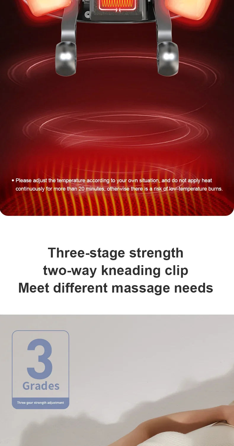 Oreiller de Massage Électrique Chauffant JAIYORL – Shiatsu Sans Fil pour Cou, Trapèzes, Dos, Taille et Jambes