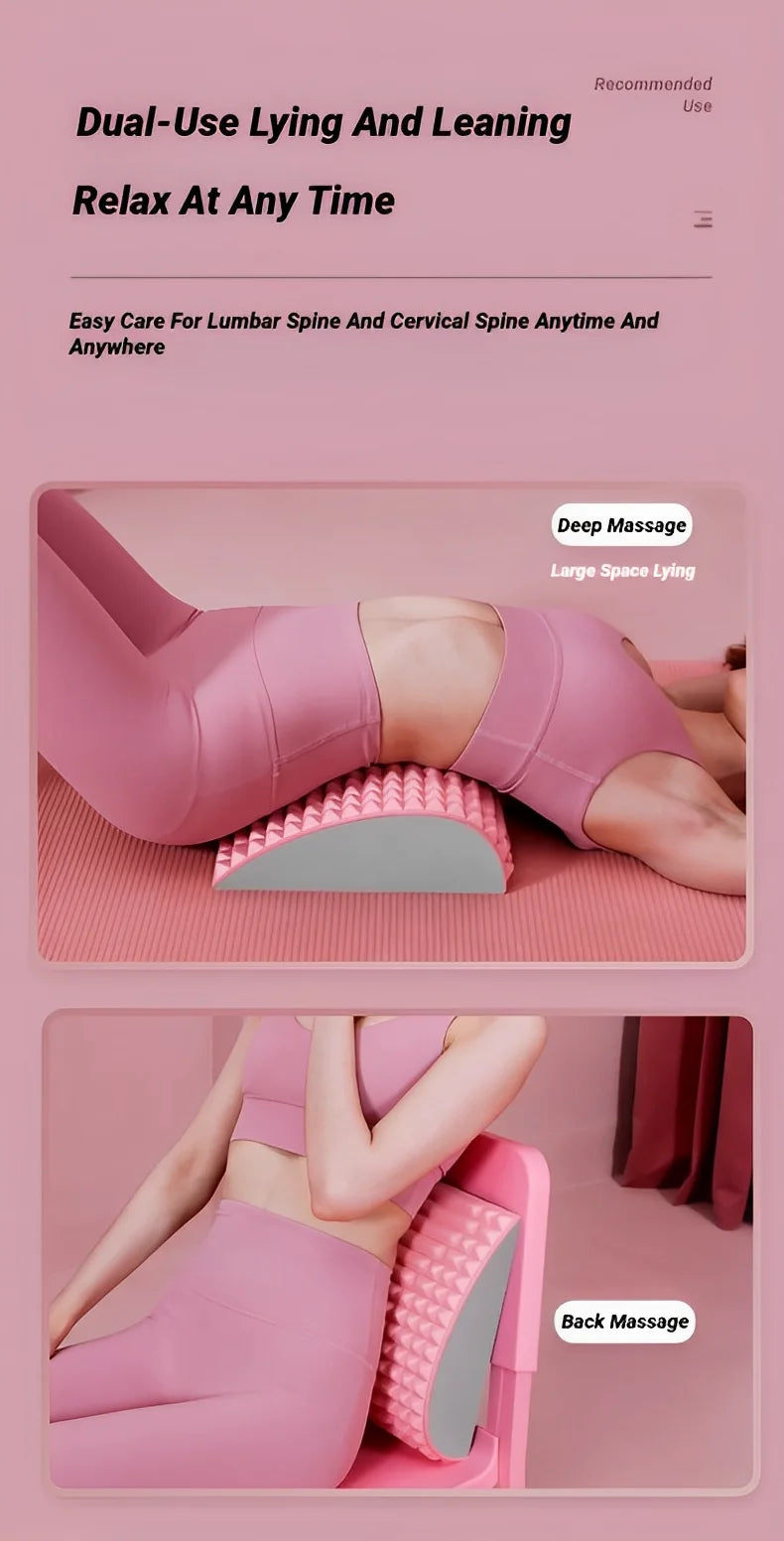Oreiller d’Étirement Dorsal – Coussin de Soutien Cervical & Lombaire avec Massage pour Sciatique, Hernie Discale & Douleur du Dos
