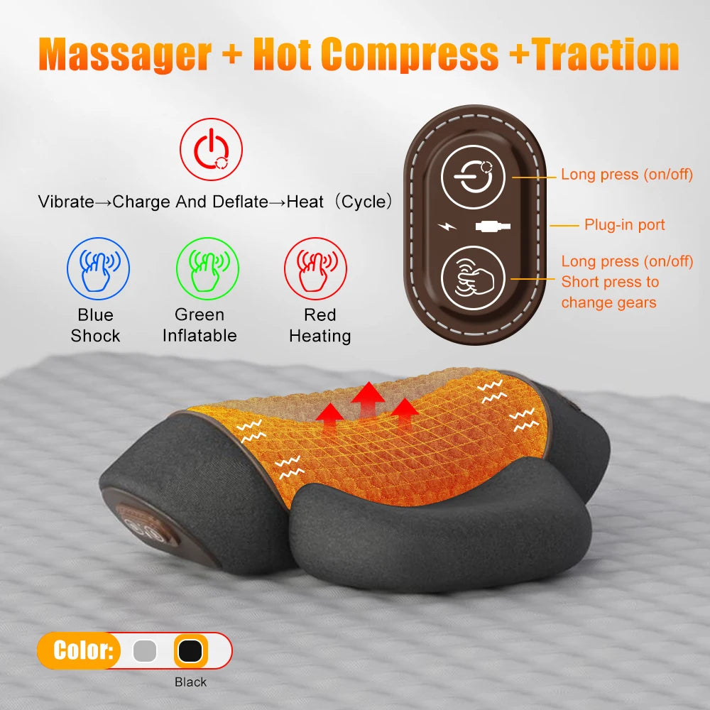 Oreiller de Cou Massant Électrique – In Fresh Plus | Soulagement Cervical & Détente