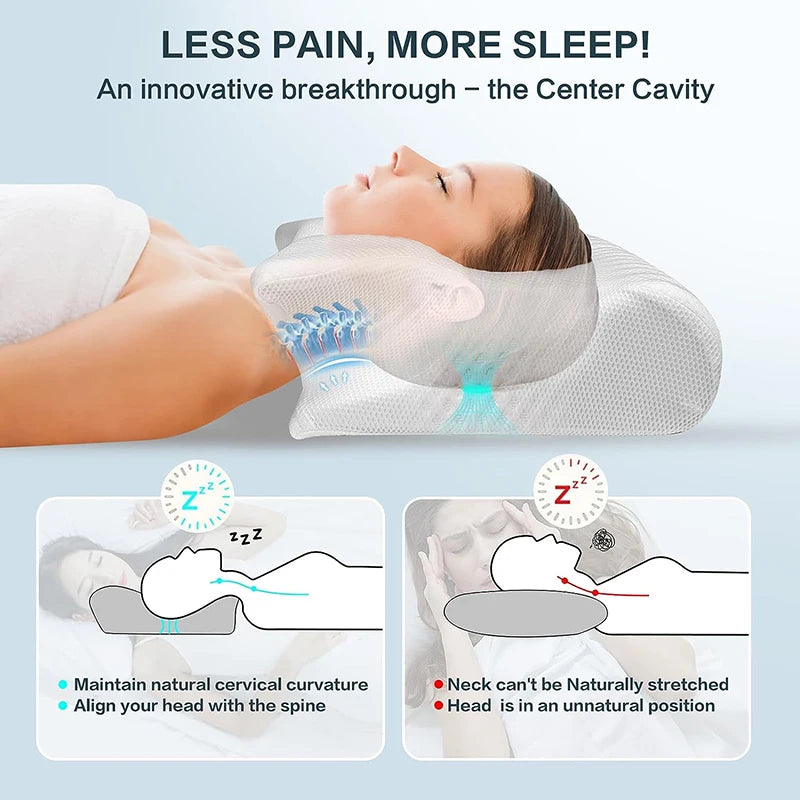 Oreiller cervical en mousse à mémoire de forme de Contour
