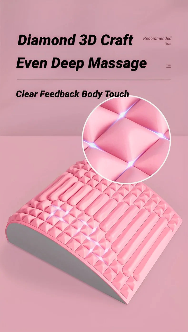 Oreiller d’Étirement Dorsal – Coussin de Soutien Cervical & Lombaire avec Massage pour Sciatique, Hernie Discale & Douleur du Dos