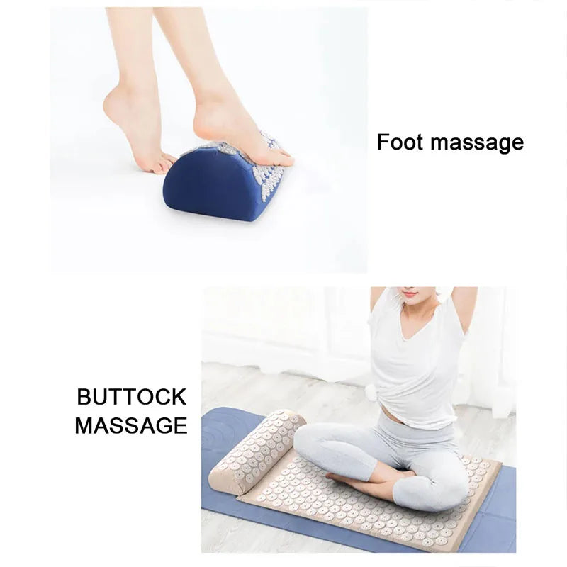 Tapis d’Acupression avec Coussin | Soulage Stress & Douleurs - BeRelaxFance