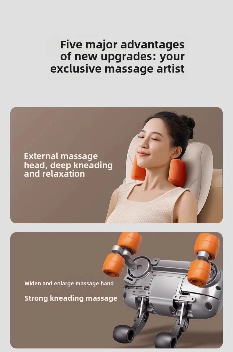Oreiller de Massage Électrique Chauffant JAIYORL – Shiatsu Sans Fil pour Cou, Trapèzes, Dos, Taille et Jambes