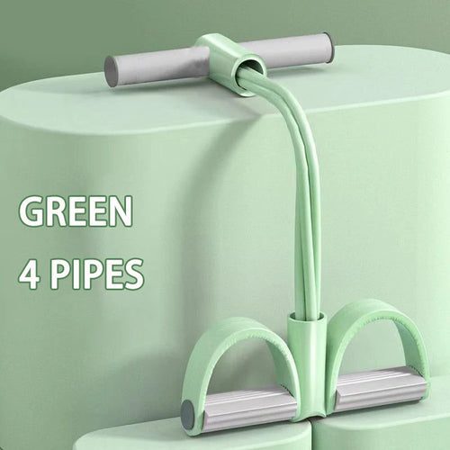 Bandes de Résistance à Pédales – Élastique de Fitness 4 Tubes pour Abdomen, Taille et Bras