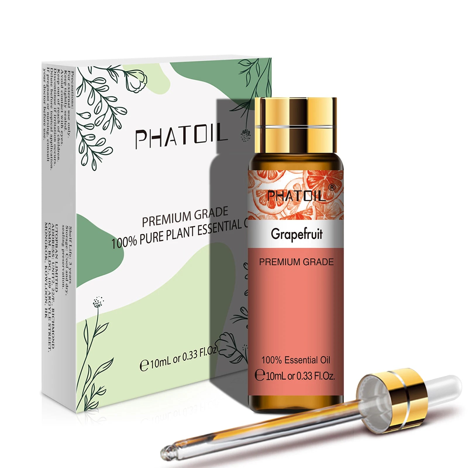 PHATOIL Huiles Essentielles 10ml – Rose, Vanille, Néroli, Menthe Verte | Huile Naturelle Pure pour Diffuseur, Massage, Bougies et Soins
