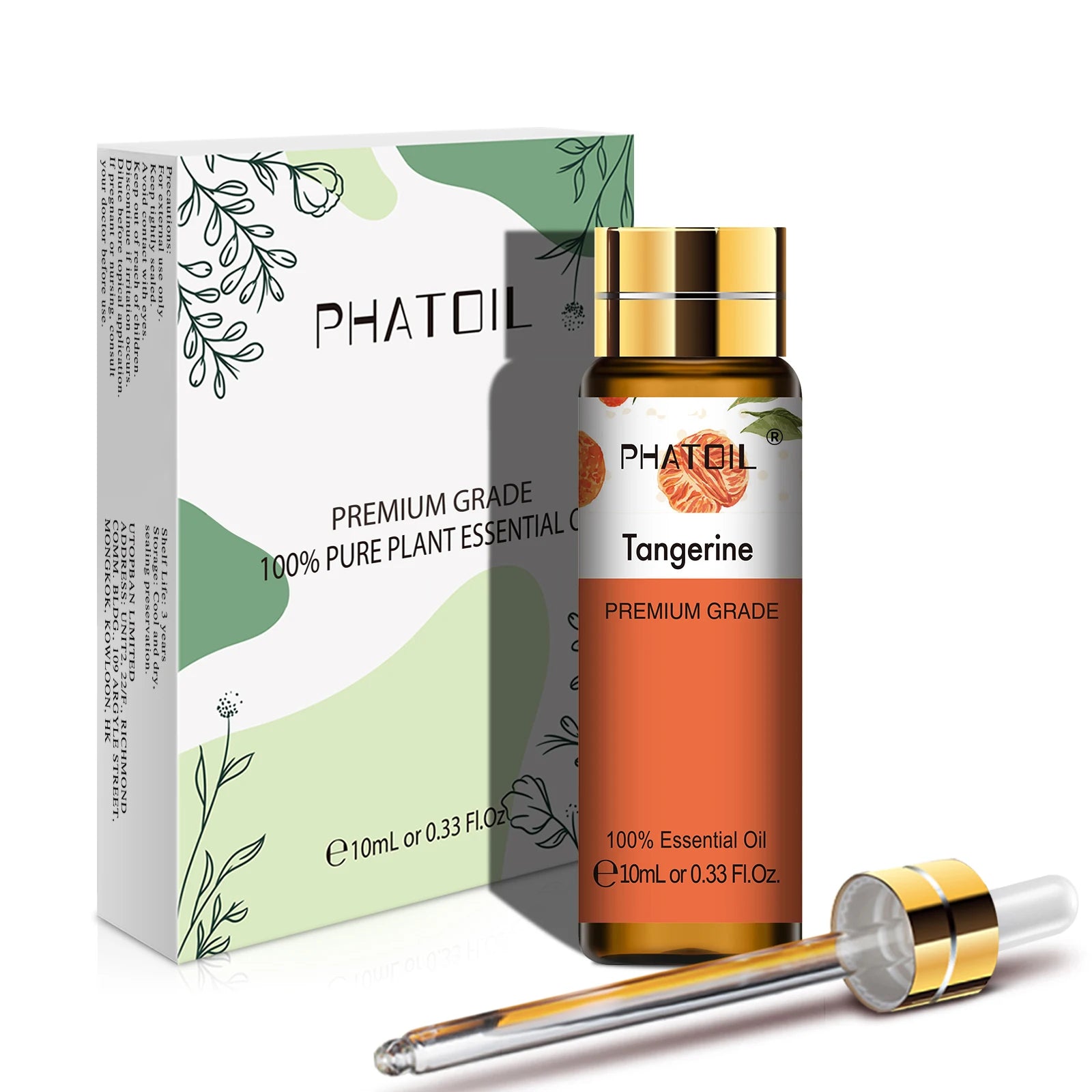 PHATOIL Huiles Essentielles 10ml – Rose, Vanille, Néroli, Menthe Verte | Huile Naturelle Pure pour Diffuseur, Massage, Bougies et Soins