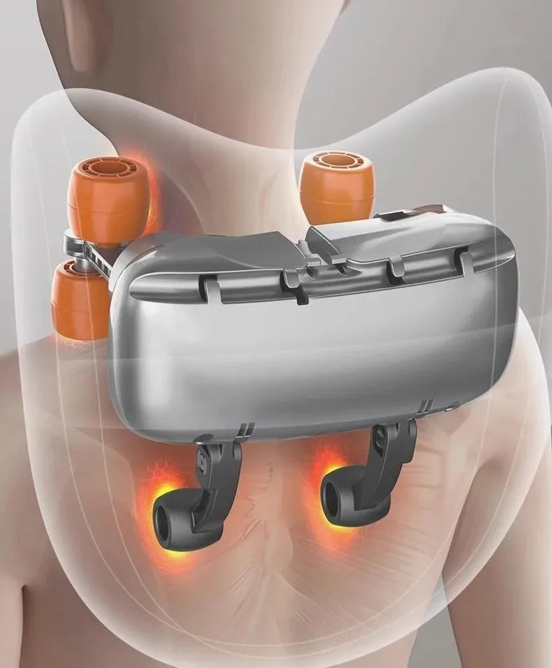 Oreiller de Massage Électrique Chauffant JAIYORL – Shiatsu Sans Fil pour Cou, Trapèzes, Dos, Taille et Jambes