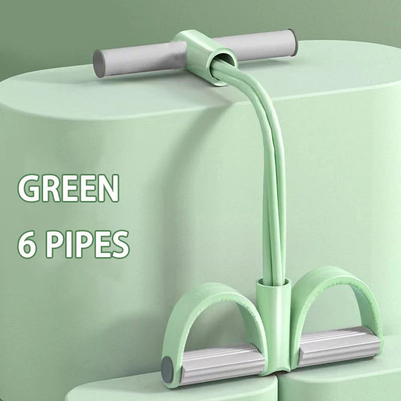 Bandes de Résistance à Pédales – Élastique de Fitness 4 Tubes pour Abdomen, Taille et Bras