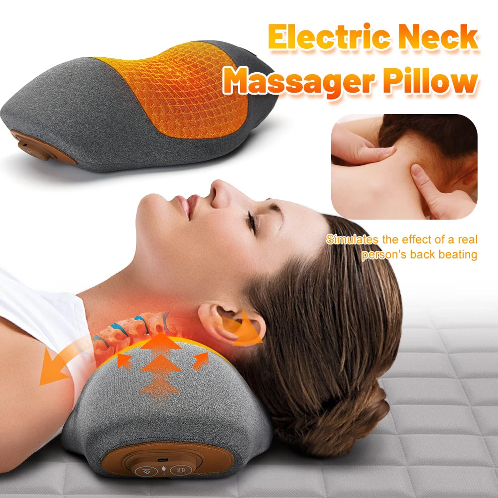 Oreiller de Cou Massant Électrique – In Fresh Plus | Soulagement Cervical & Détente