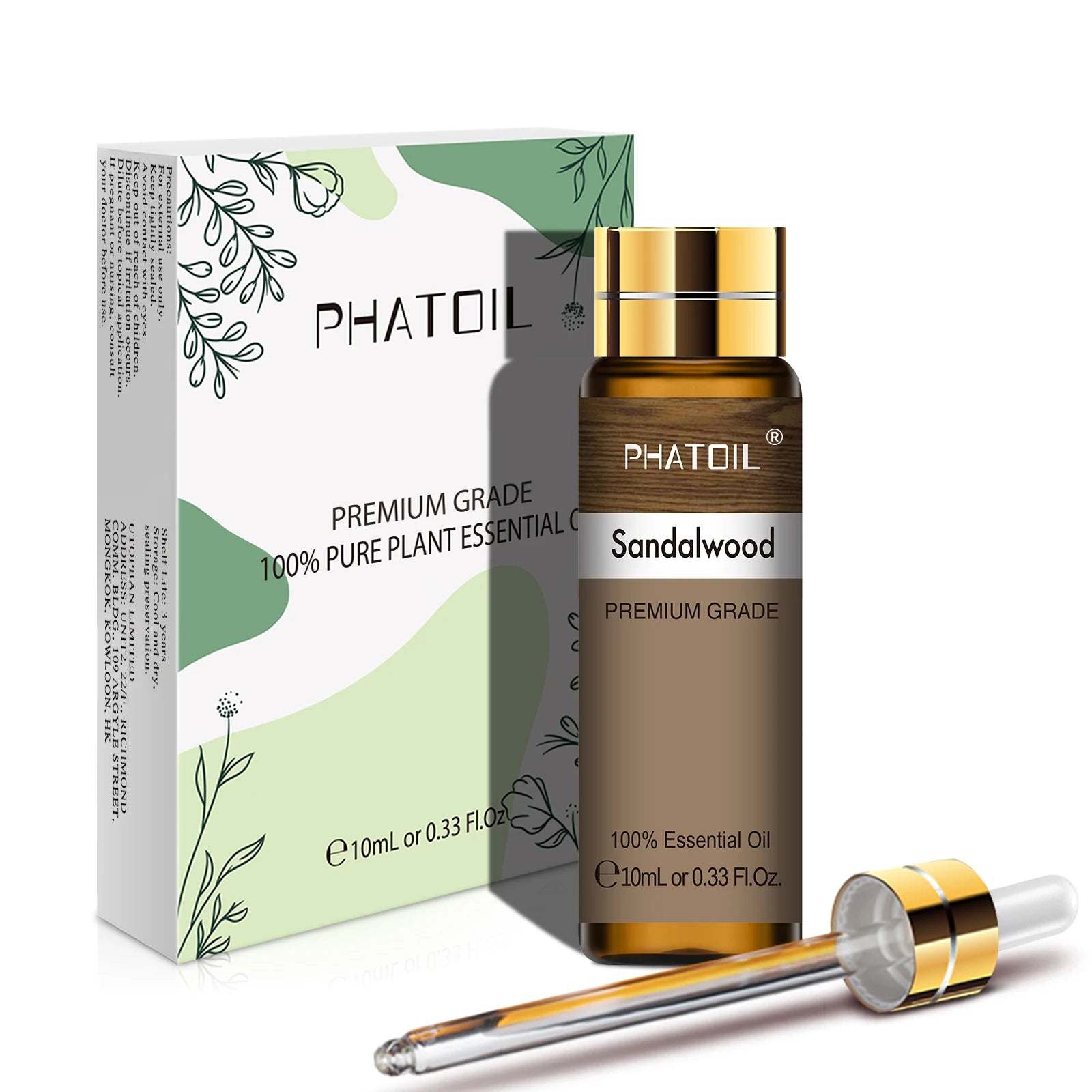 PHATOIL Huiles Essentielles 10ml – Rose, Vanille, Néroli, Menthe Verte | Huile Naturelle Pure pour Diffuseur, Massage, Bougies et Soins