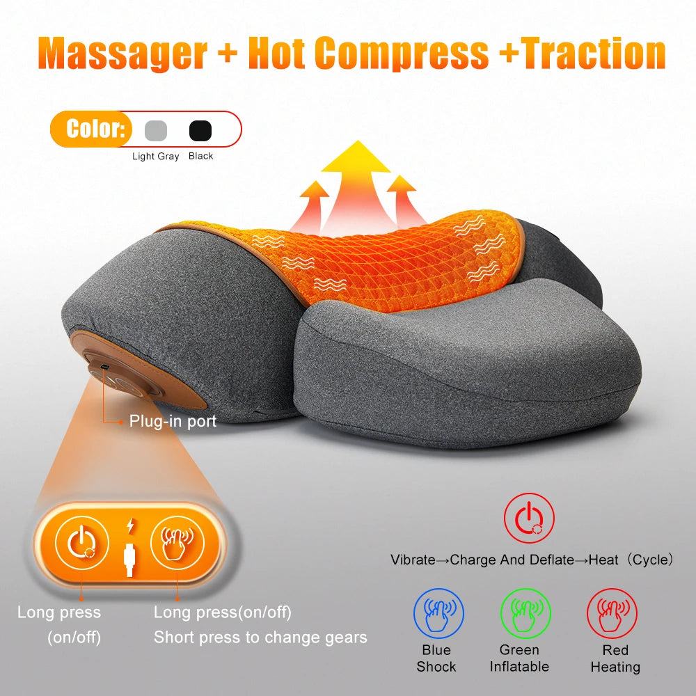 Oreiller de Cou Massant Électrique – In Fresh Plus | Soulagement Cervical & Détente