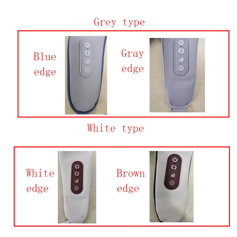 Écharpe de Massage Chauffante Électrique – Shiatsu Pétrissant pour Cou, Épaules, Dos et Trapèze