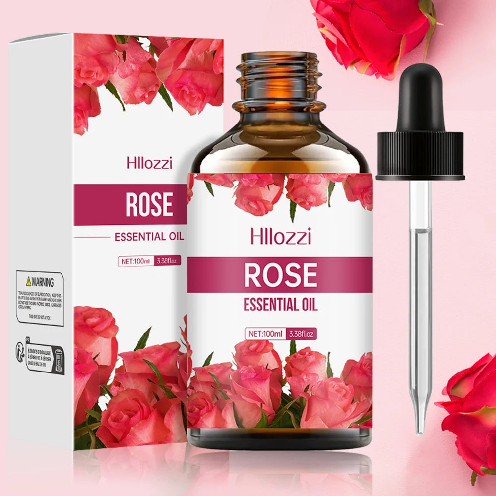 Huile Essentielle de Rose – Soin Visage & Corps, Hydratante, Massage Relaxant & Aromathérapie - BeRelaxFance