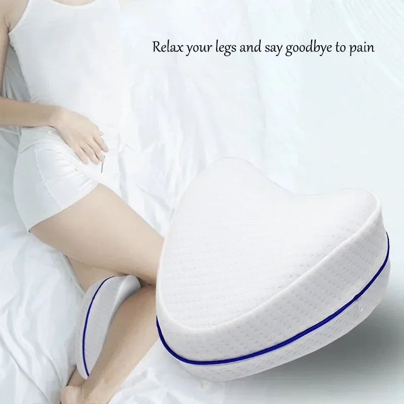 Oreiller de Jambe en Mousse à Mémoire – Coussin Orthopédique Anti-Sciatique pour Soulager le Dos, les Jambes et Améliorer la Circulation