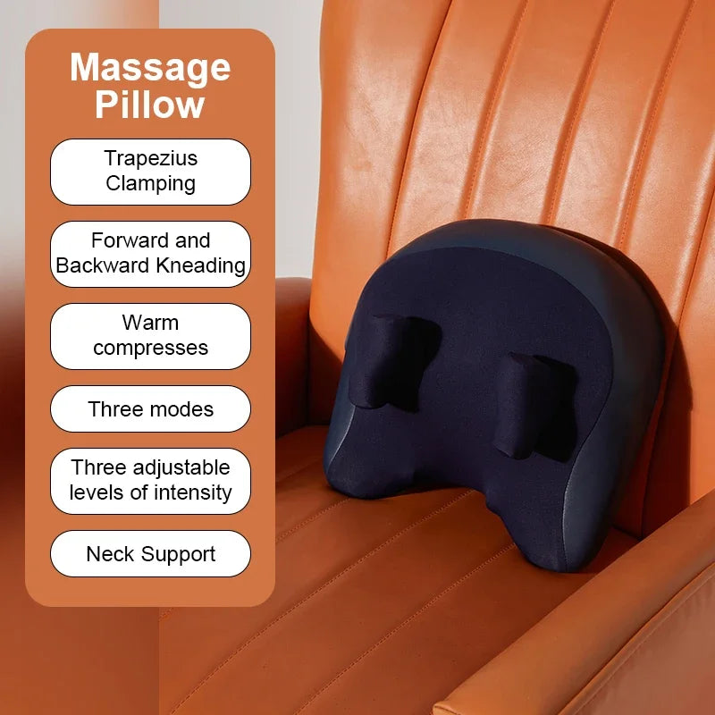 Oreiller de Massage Électrique Chauffant JAIYORL – Shiatsu Sans Fil pour Cou, Trapèzes, Dos, Taille et Jambes