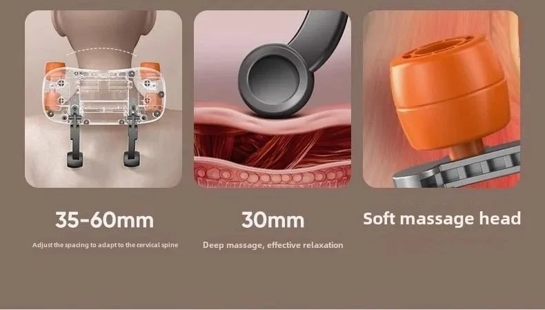 Oreiller de Massage Électrique Chauffant JAIYORL – Shiatsu Sans Fil pour Cou, Trapèzes, Dos, Taille et Jambes