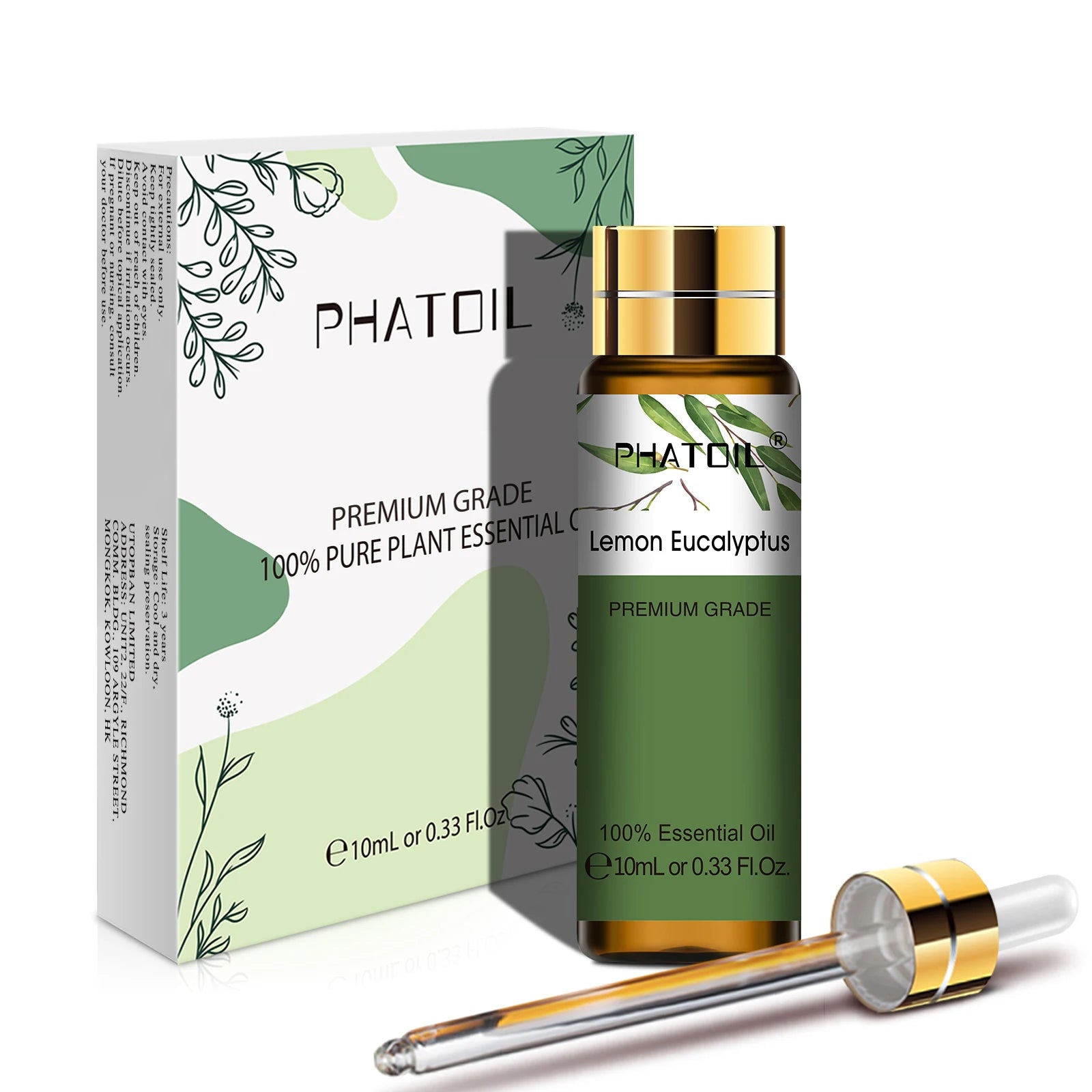 PHATOIL Huiles Essentielles 10ml – Rose, Vanille, Néroli, Menthe Verte | Huile Naturelle Pure pour Diffuseur, Massage, Bougies et Soins