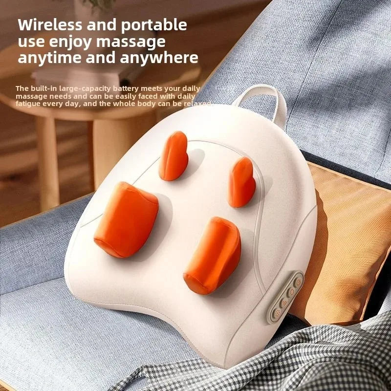 Oreiller de Massage Électrique Chauffant JAIYORL – Shiatsu Sans Fil pour Cou, Trapèzes, Dos, Taille et Jambes