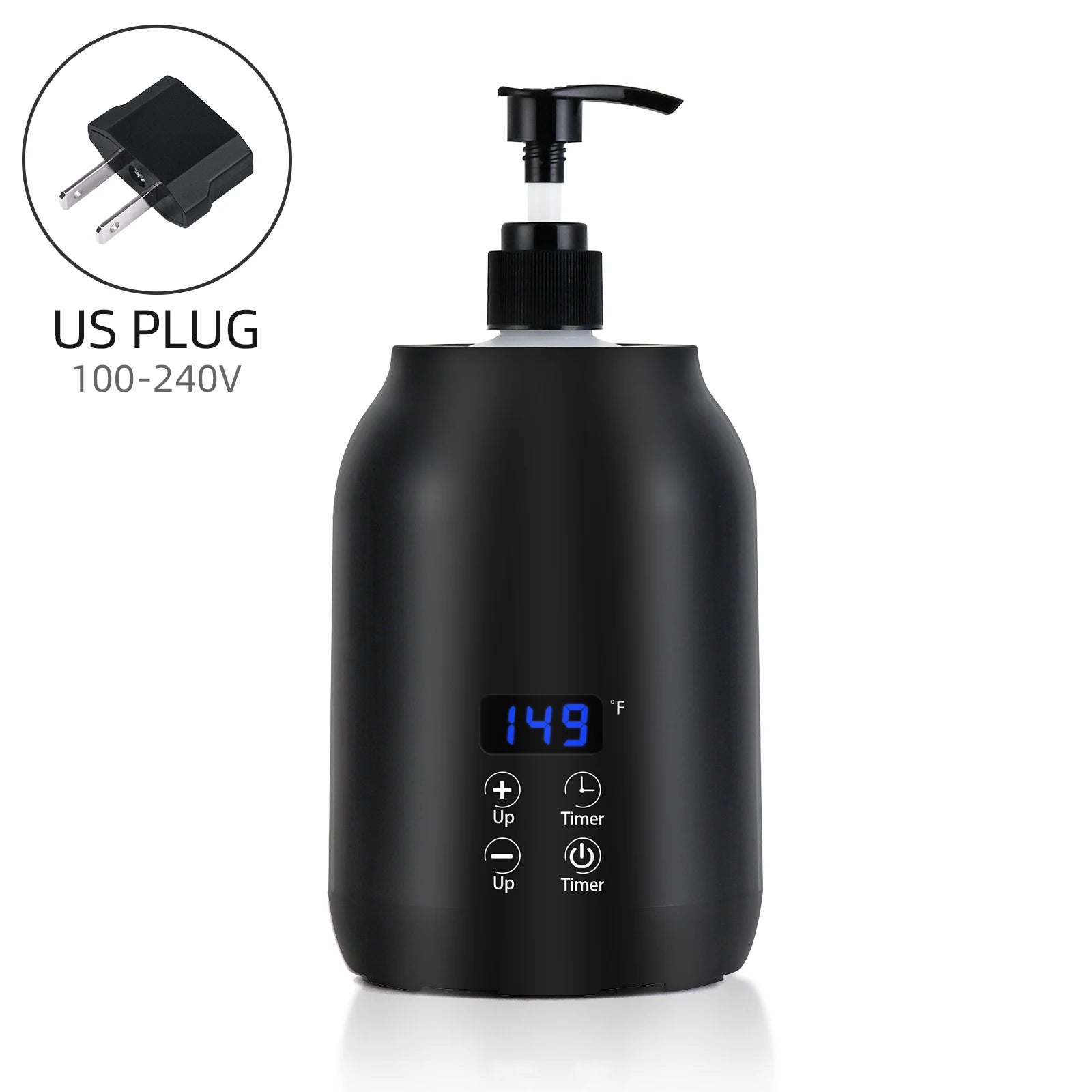 Chauffe-Huile de Massage Électrique – Chauffe-Bouteille LED avec Réglage de Température - BeRelaxFance