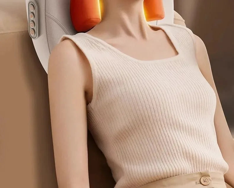 Oreiller de Massage Électrique Chauffant JAIYORL – Shiatsu Sans Fil pour Cou, Trapèzes, Dos, Taille et Jambes