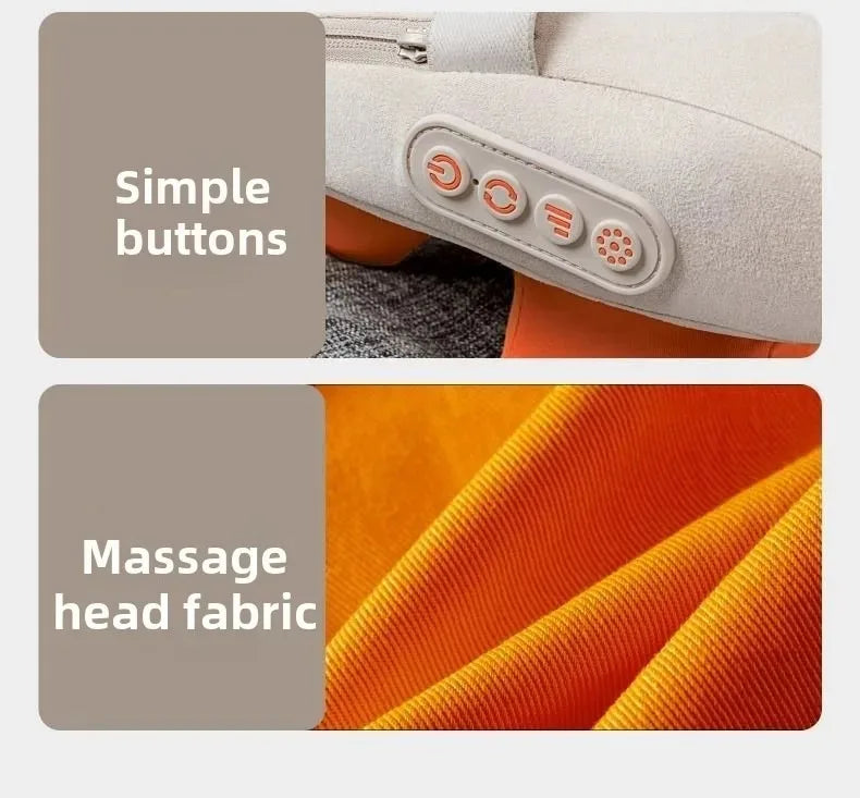 Oreiller de Massage Électrique Chauffant JAIYORL – Shiatsu Sans Fil pour Cou, Trapèzes, Dos, Taille et Jambes