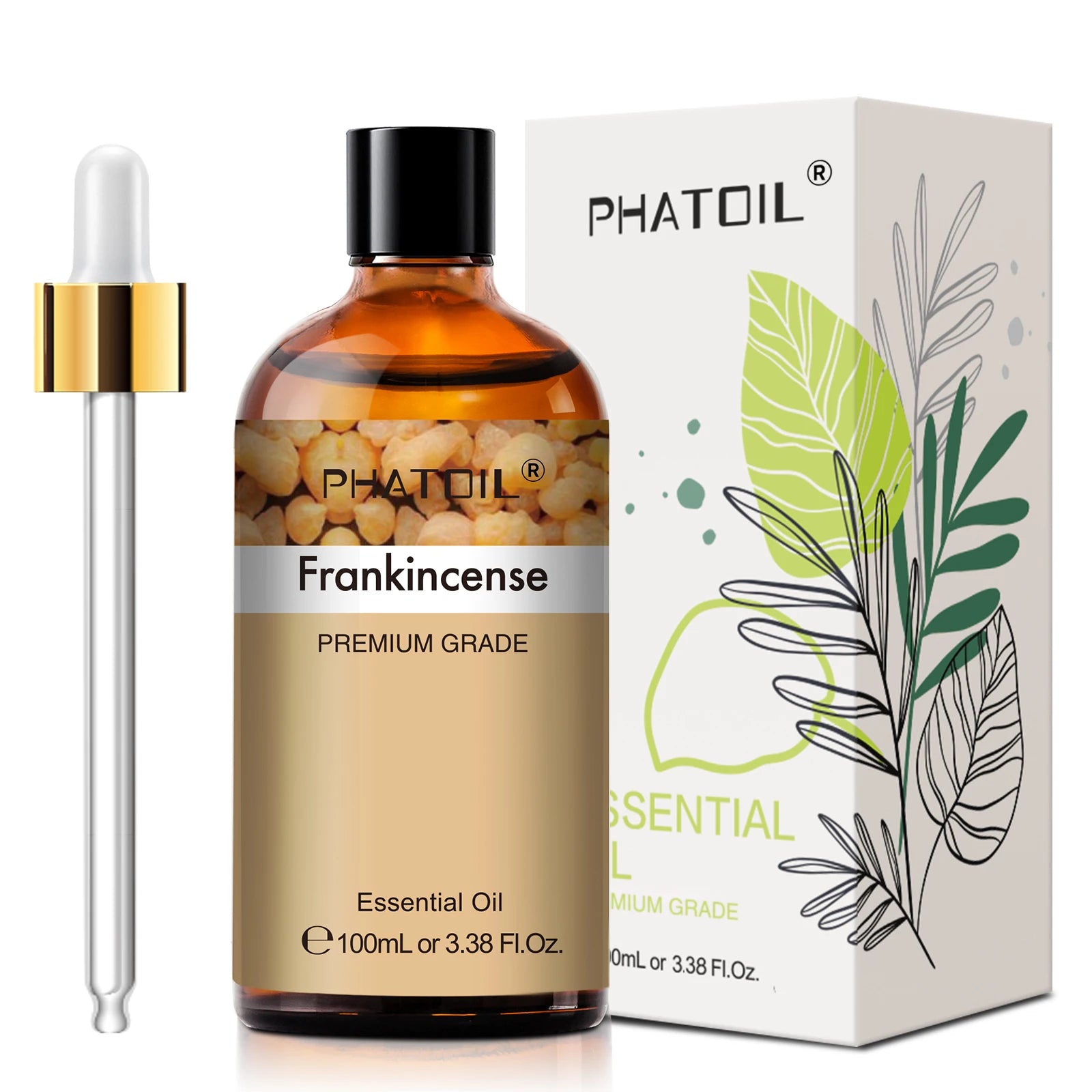 PHATOIL Huiles Essentielles 100ml – Lavande, Jasmin, Vanille, Eucalyptus | Huile Naturelle Pure pour Diffuseur, Bougie, Massage et Relaxation